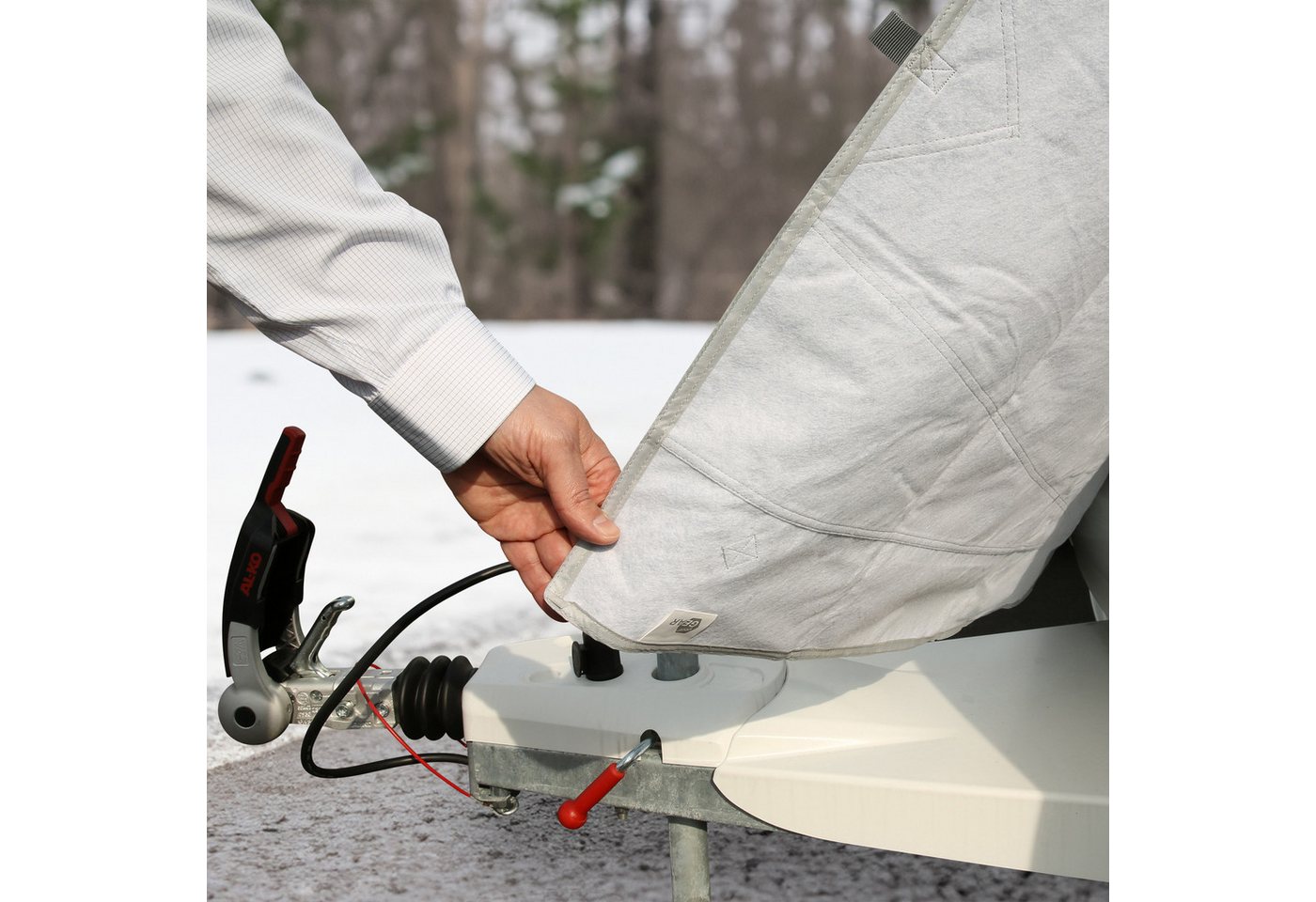 yourGEAR Winterschutzhaube your GEAR Caravan Bugschutzplane Thermo 185 x 160 cm - Wohnwagen Bild 5