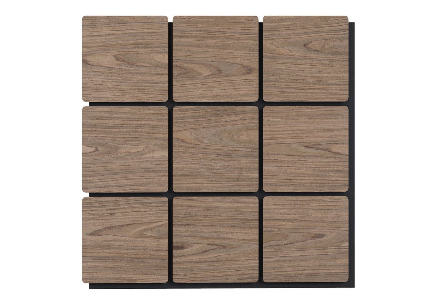 COSTWAY Akustikplatte, (4-St), Für Wände mit 9 quadratischen Holzplatten Bild 5