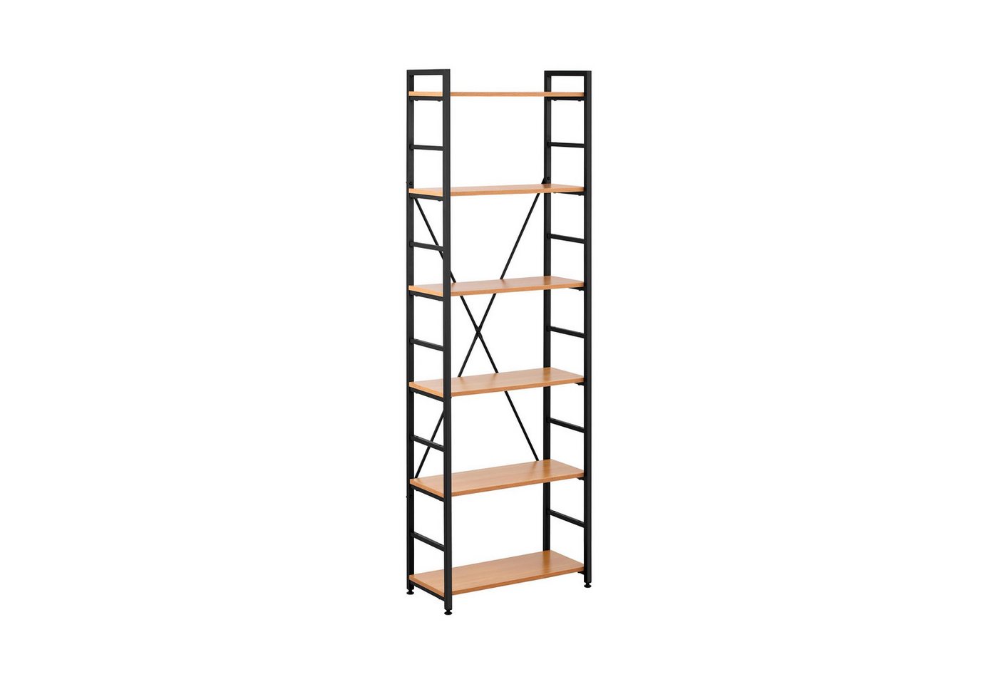 Fromm&Starck Bücherregal Standregal Regal 60 x 28 x 182.5 cm Metall 6 Ebenen 150 kg, verschiedene Größen