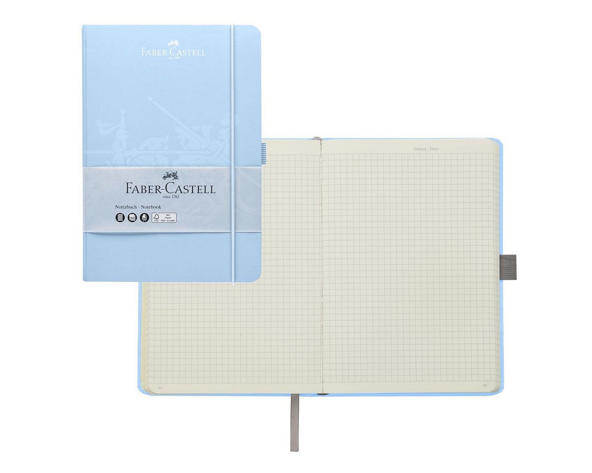 Faber-Castell Notizbuch FABER-CASTELL Notizbuch himmelblau 145x210mm