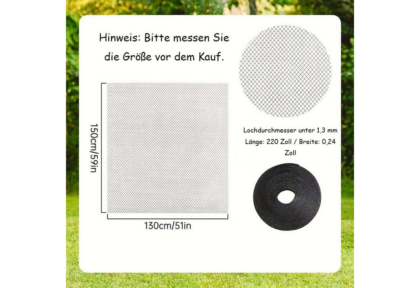 Agger Insektenschutz-Fensterrahmen 4st selbstklebende Fenster-Moskitonetze, Insektenschutzgitter Bild 5