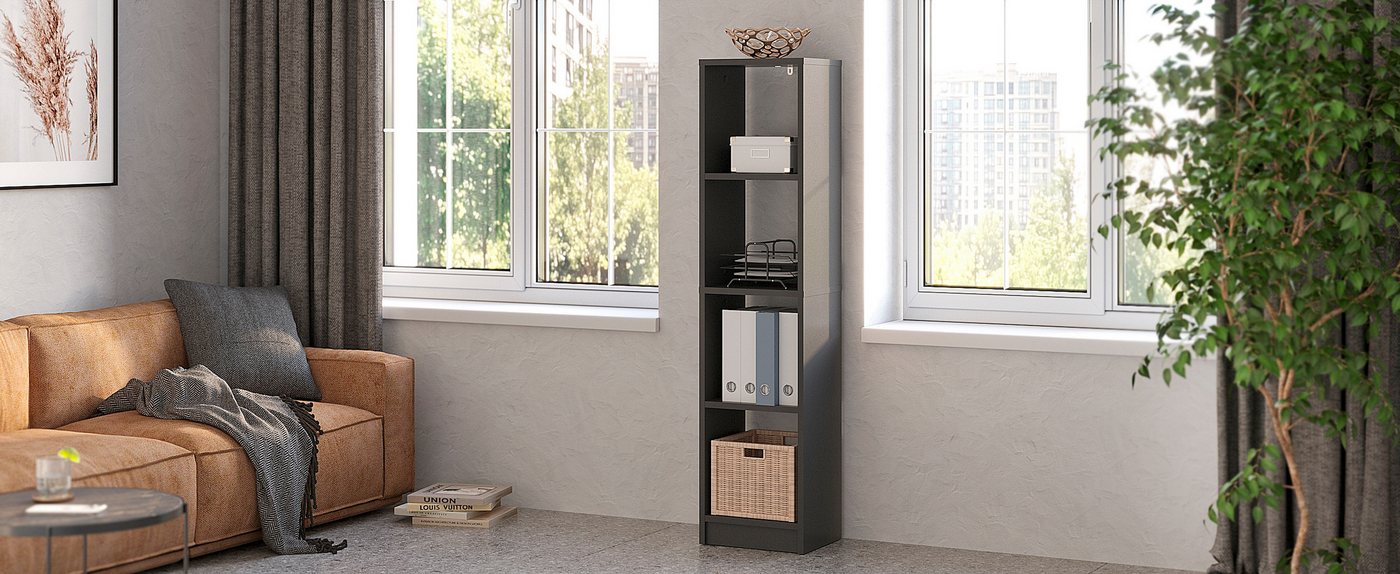 KOMTO Bücherregal LAKO Bücherregal 20-30 cm Breit, Schmales Regal mit 3-7 Fächern Bild 5
