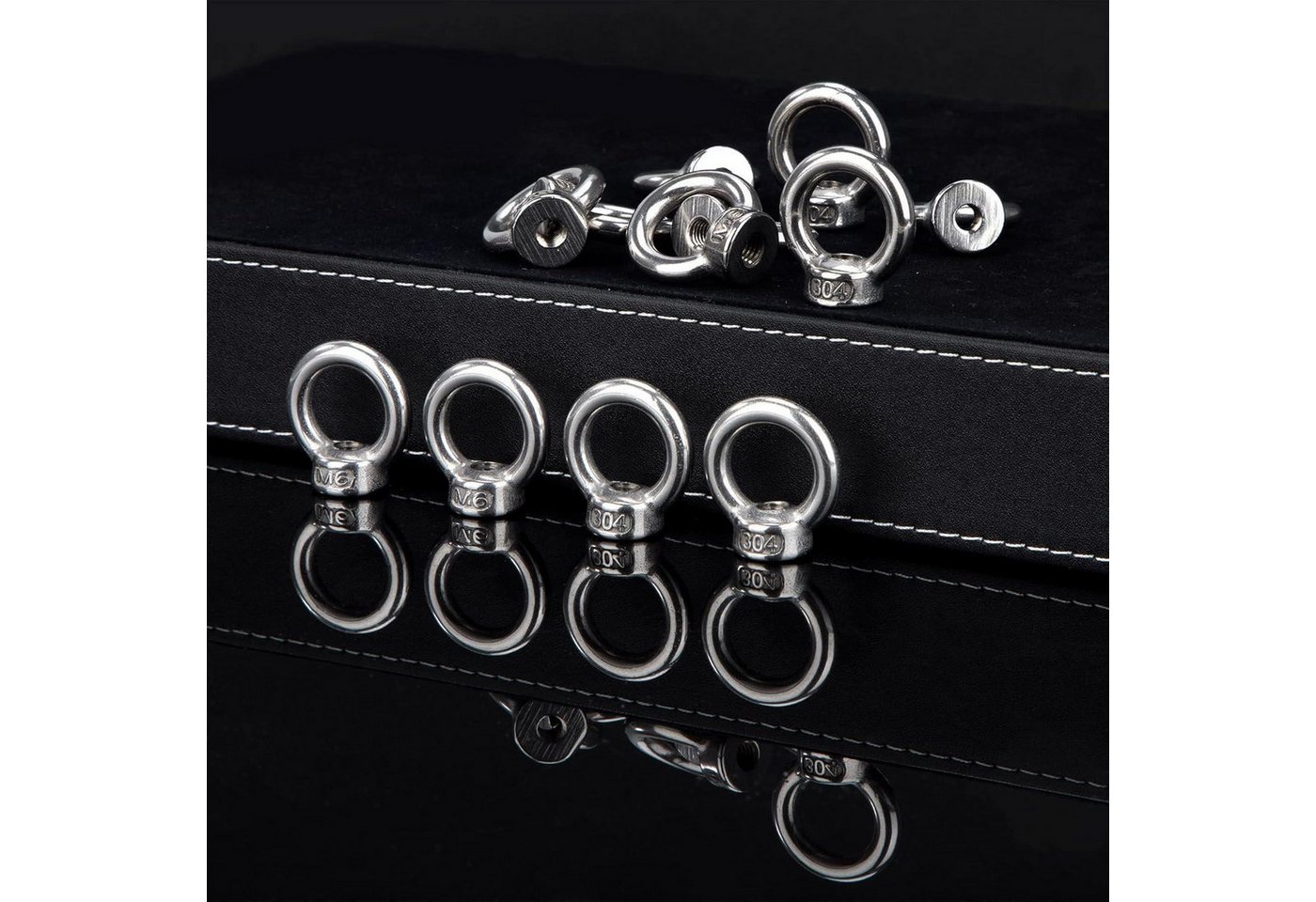 LuxusKollektion Ringmutter Ringmutter M6 Edelstahl Hebe-Hängezubehör 12er-Set Bild 5