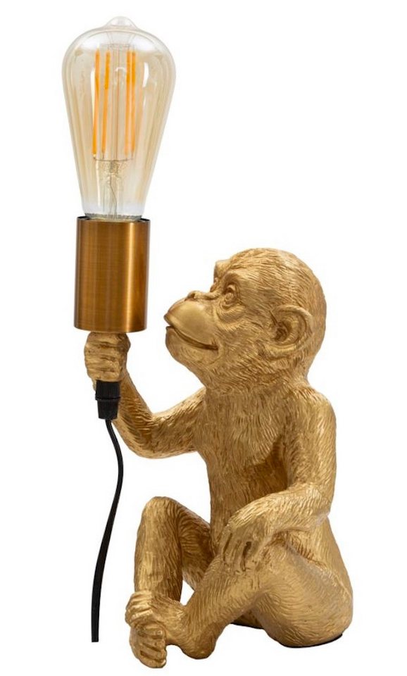 Mauro Ferretti Tischleuchte Tischleuchte Monkey Gold Skulptur Design, ohne Leuchtmittel Bild 5