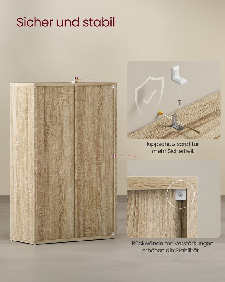 VASAGLE Bücherregal Bücherschrank, Würfelregal, freistehendes Aufbewahrungsregal, mit 5 Fächern, für Wohnzimmer, Schlafzimmer, Büro und Kinderzimmer Bild 3