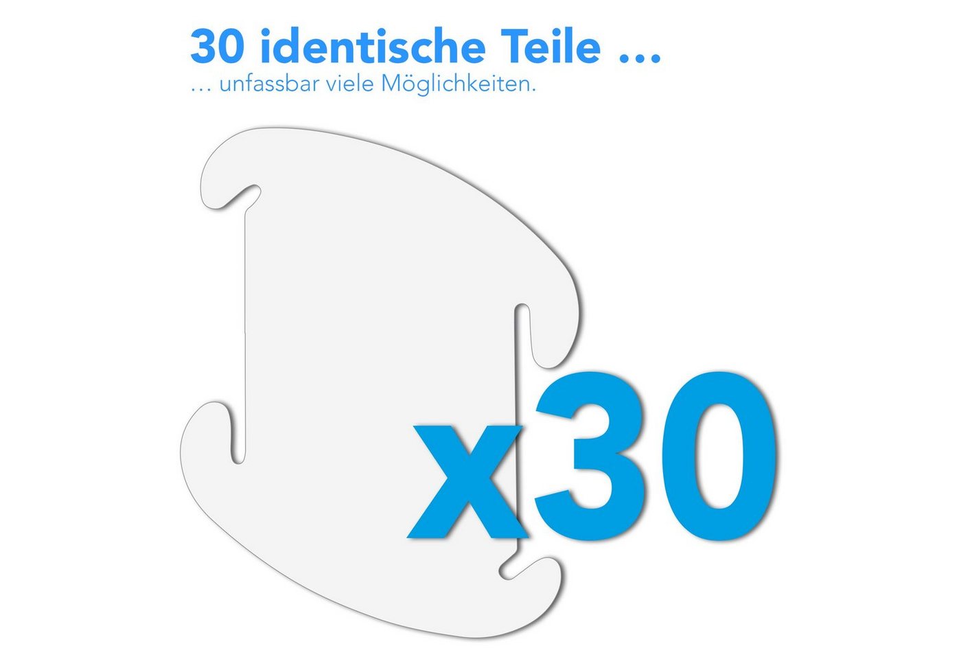 EAZY CASE Lampenschirm DIY Puzzle Lampenschirme, Do it Yourself Puzzlelampe Lampe Schirm Deckenlampe circa 23cm Weiß