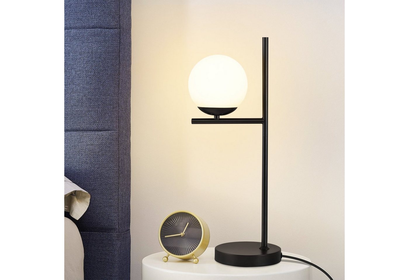 ZMH Tischleuchte Wohnzimmer Industrial Nachttischlampe - Modern mit Schalter Bild 2