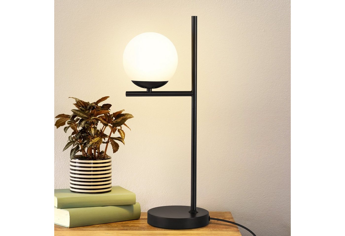 ZMH Tischleuchte Wohnzimmer Industrial Nachttischlampe - Modern mit Schalter Bild 3