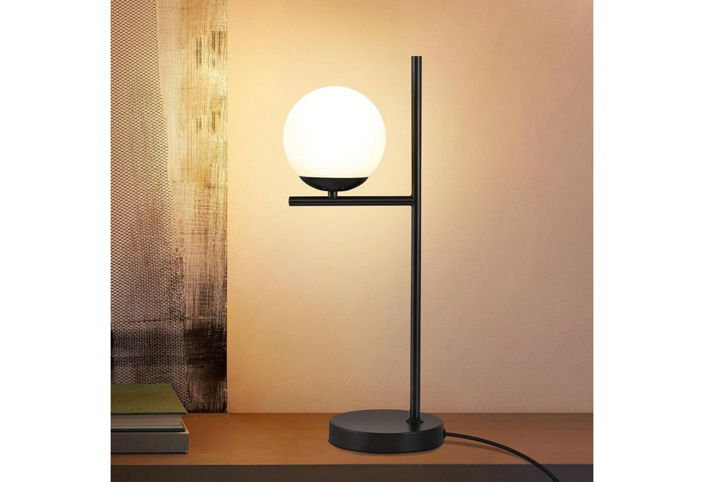 ZMH Tischleuchte Wohnzimmer Industrial Nachttischlampe - Modern mit Schalter Bild 5