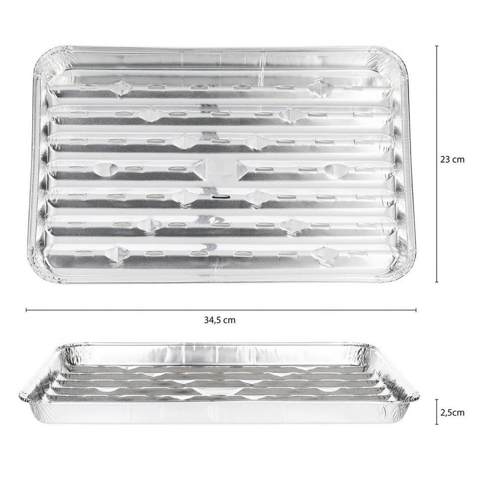 Vaily Grillschale Alu Grillpfanne Tropfschale für Grill und Backofen, (20-St)