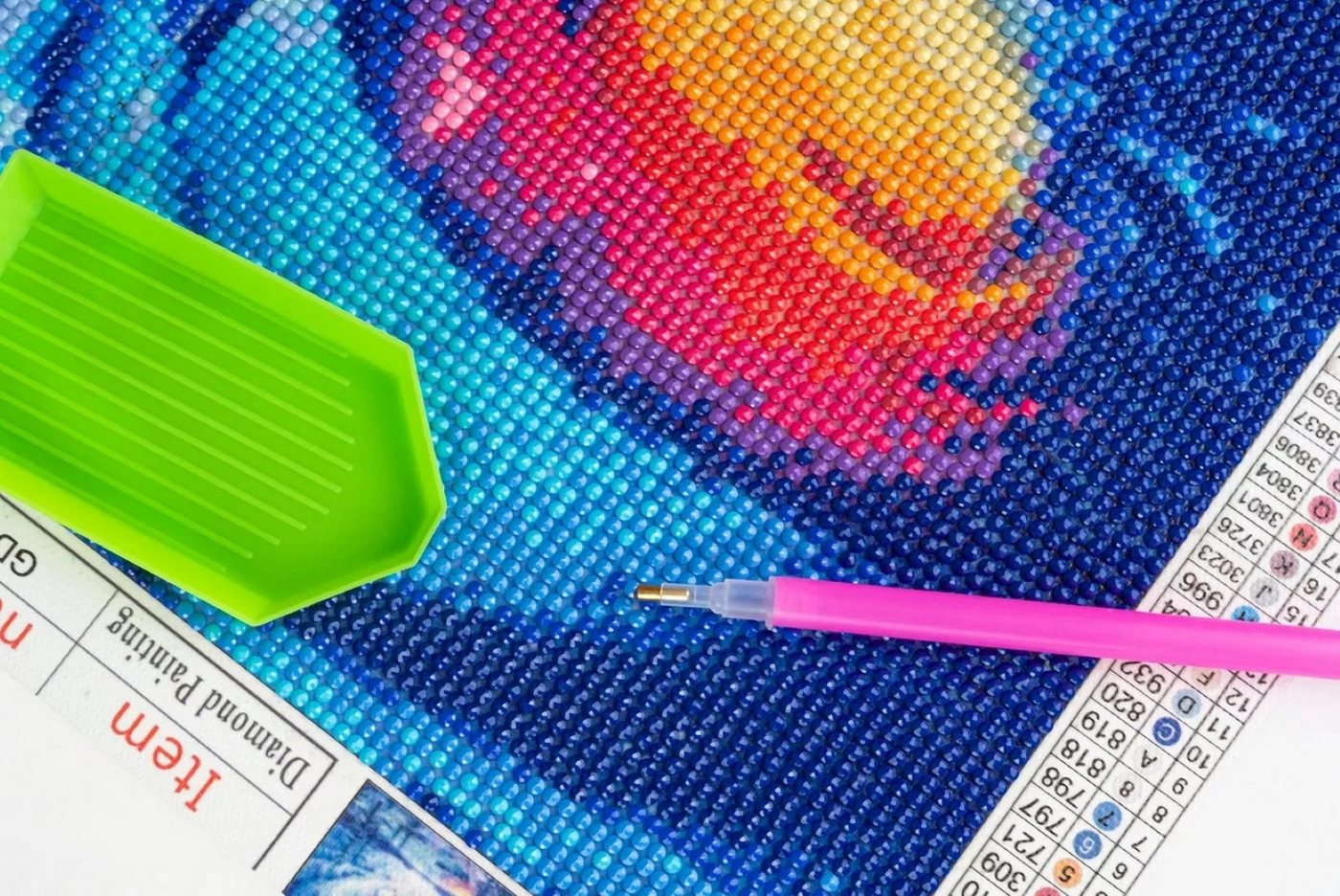 LA CUTE Malen nach Zahlen Weißer Baby Tiger - 5D Diamond Painting Set 30x40cm (Bild, Diamanten, Stift und Container, Kreative Kunst 5d Diamond Painting-Set), Entspannendes Hobby, kreative Stunden, schimmerndes Endergebnis. Bild 2