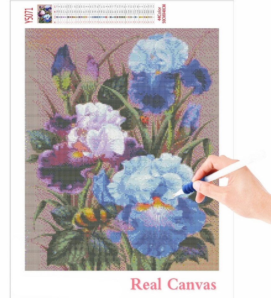 Realb2b Malen nach Zahlen 5d Diamond Painting Papageien Malen nach Zahlen 30x40cm (Komplettset für 5D Diamond Painting inklusive Leinwand, Diamanten und Werkzeugen, Diamond Painting Set mit Zubehör für DIY-Kreativität und Entspannung), 30x40cm 5D Diamond Painting mit präziser Klebeschicht & Zubehör Bild 4