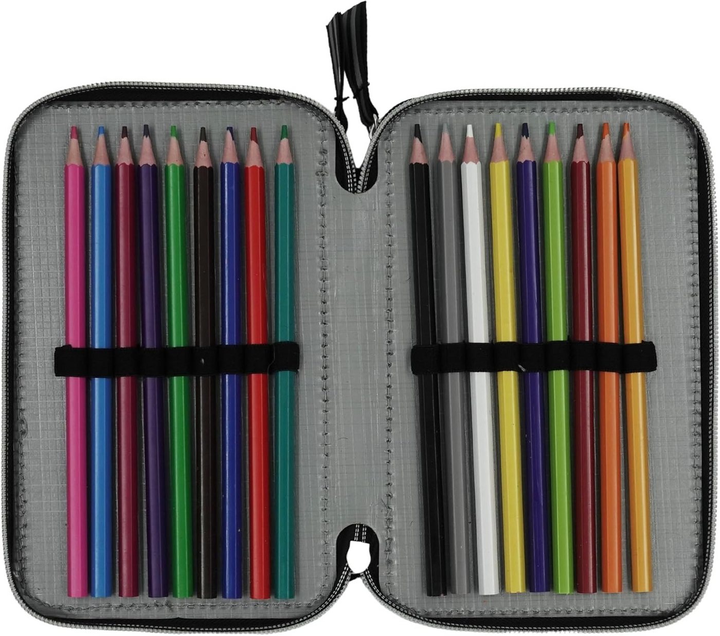 GOLDKIDS Federmäppchen Federtasche Federmappe XXL Schüleretui, (Federtasche Federpenal Schulmäppchen, 1-tlg., ToneUpTone Ombre 3 Fächer 45-teilig), gefüllt inkl Hausaufgabenheft