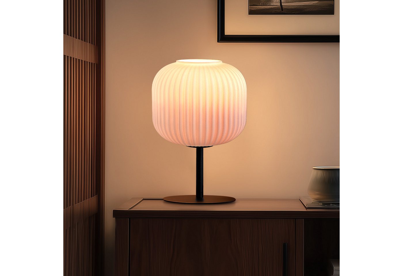 STANBOW Tischleuchte Nachttischlampe,Ein-/Ausschalter, ohne Leuchtmittel 1.8m, Warmweiß, E27,PVC Kabel, Tischlampe für Wohnzimmer Schlafzimmer Bild 4
