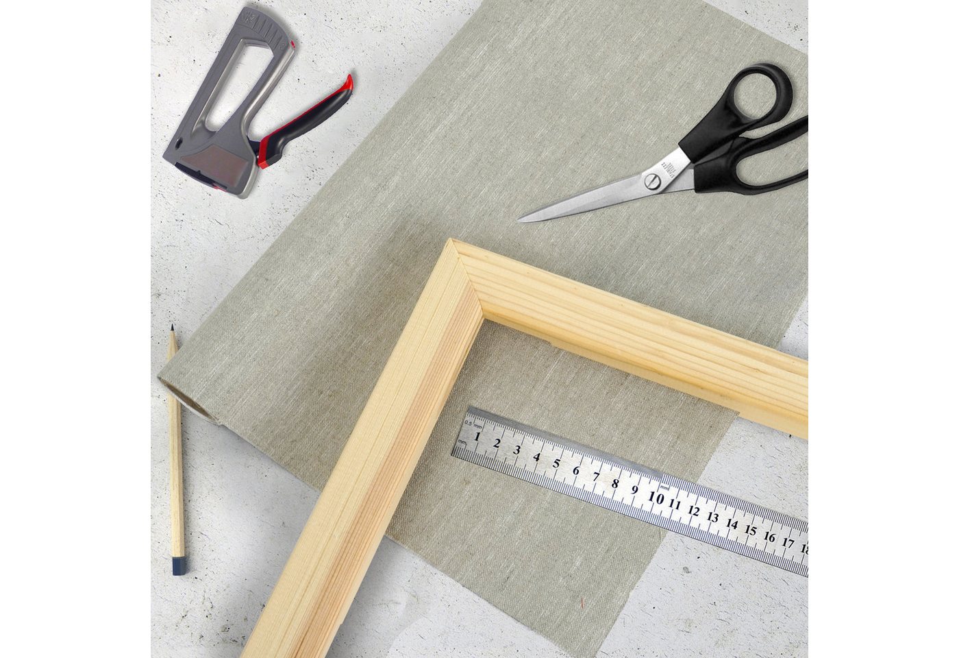ESENG Maltuch Leinwand aus 100 % Leinen – 420 g/m², zum Bespannen von Keilrahmen