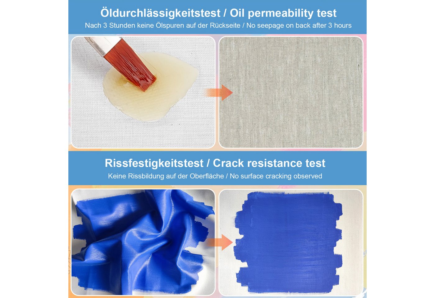 ESENG Maltuch Leinwand aus 100 % Leinen – 420 g/m², zum Bespannen von Keilrahmen Bild 3