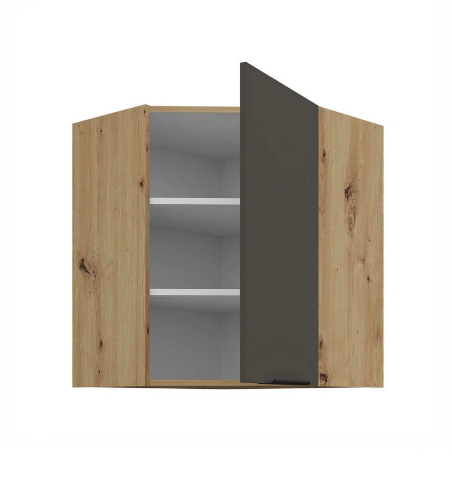 Küchen-Preisbombe Eckhängeschrank 60x60 cm Küche ARIA Graphite ultra matt Anti Fingerprint Küchenzeile Bild 4