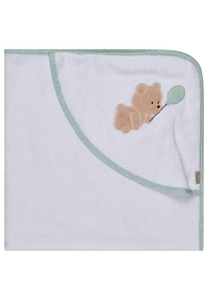 Sterntaler® Badetücher Kapuzenbadetuch 80x80 cm BÄR Bo, Frottee (1-St), Kapuzenbadetuch 80x80cm, aus weichemFrottee, mit süßer Applikation Bild 4