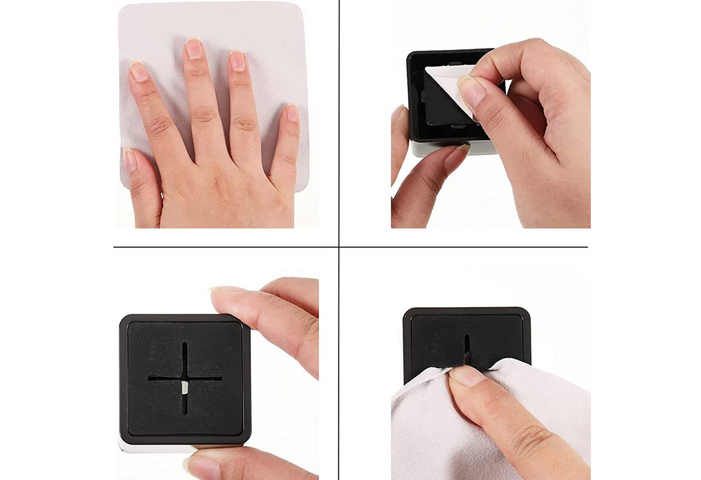TUWENA Handtuchhaken 4 Handtuchhaken ohne Bohren aus ABS-Material für Badezimmer und Küche, (4-St) Bild 2