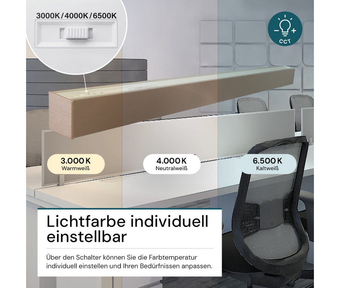 LUXULA LED Pendelleuchte LUXULA LED Linearleuchte 120 cm 40 W CCT einstellbar Gold, Farbwechsler Bild 4