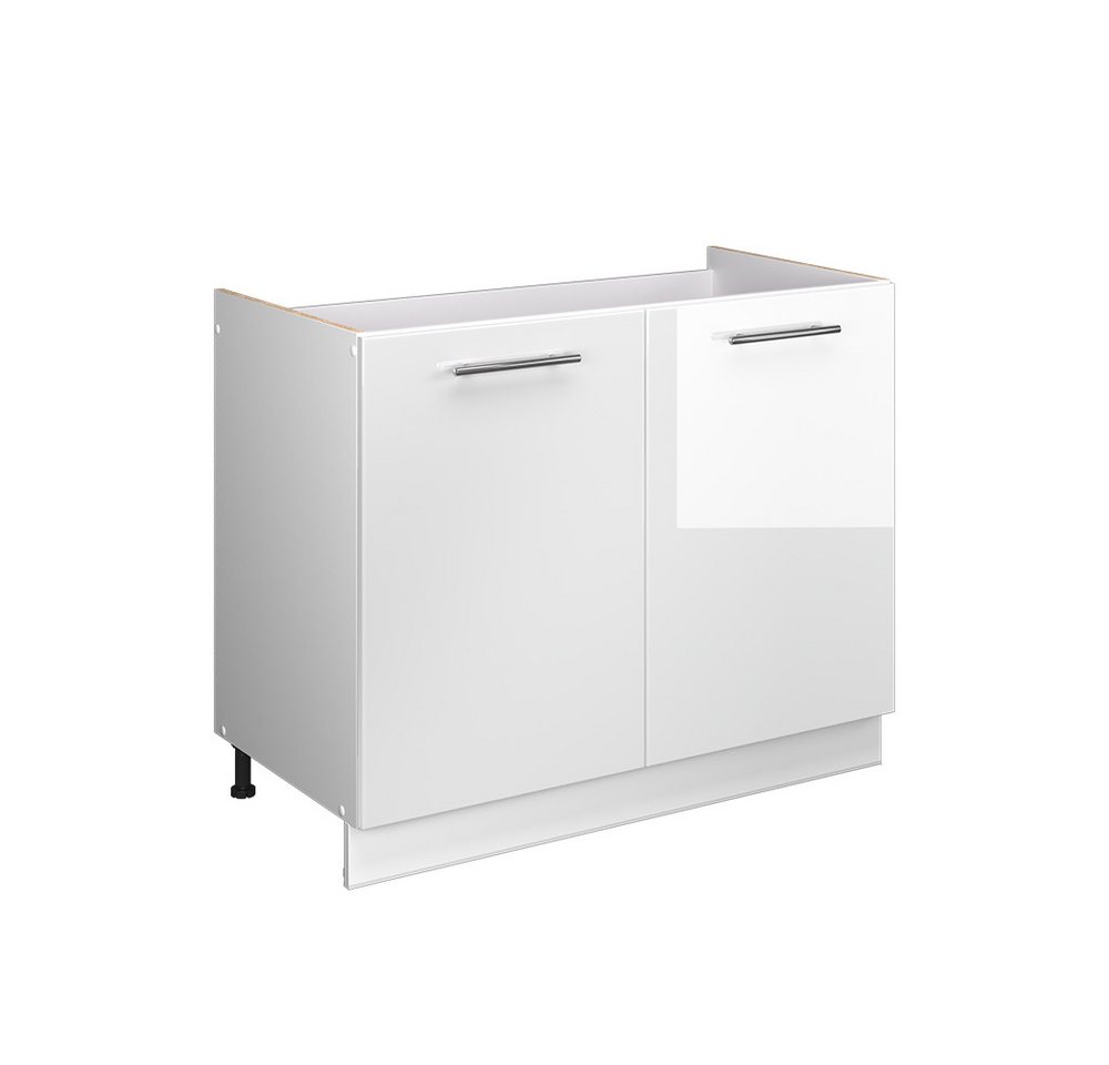 Vicco Unterschrank Fame-Line, Weiß Hochglanz/Weiß, 100 cm ohne Arbeitsplatte (1-St) Bild 3