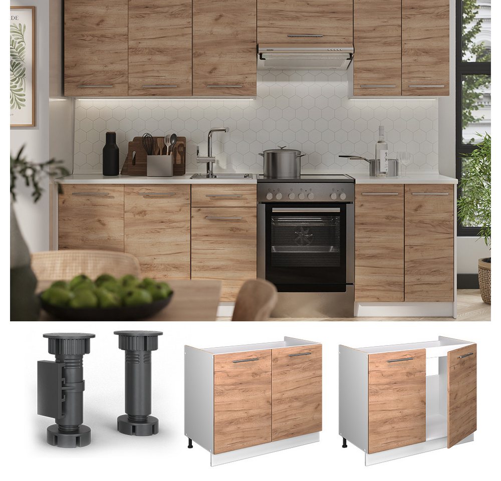 Vicco Unterschrank Fame-Line, Goldkraft Eiche/Weiß, 100 cm, AP Eiche (1-St) Bild 5