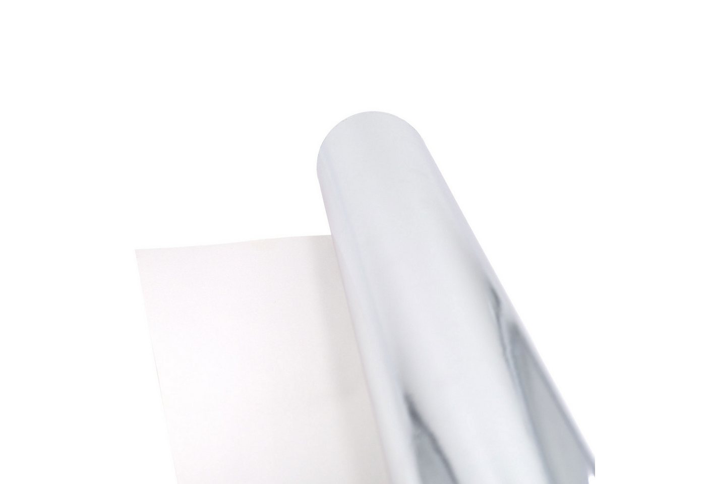 Star Geschenkpapier, Geschenkpapier einfarbig 70cm x 2m Rolle Silber metallic