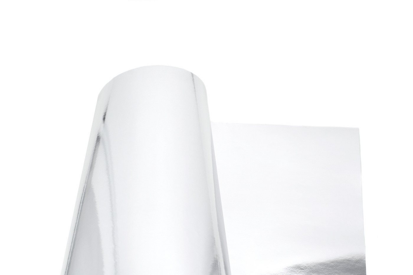 Star Geschenkpapier, Geschenkpapier einfarbig 70cm x 2m Rolle Silber metallic Bild 3