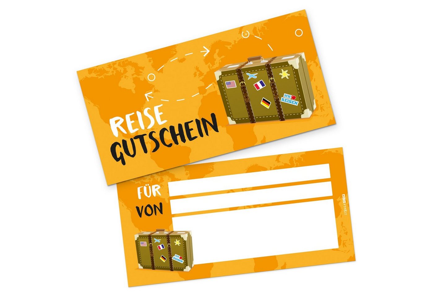 itenga Grußkarten itenga Geschenkgutschein Reise Reisekoffer - Gutschein zum Ausfüllen K Bild 2