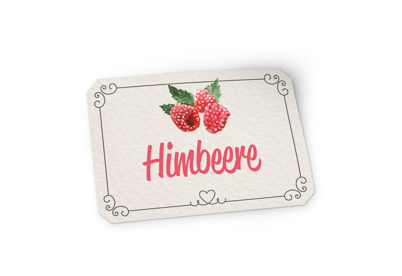 itenga Aufkleber itenga 50 x Marmeladen Etikett Himbeere 4,5x3cm Landhausstil
