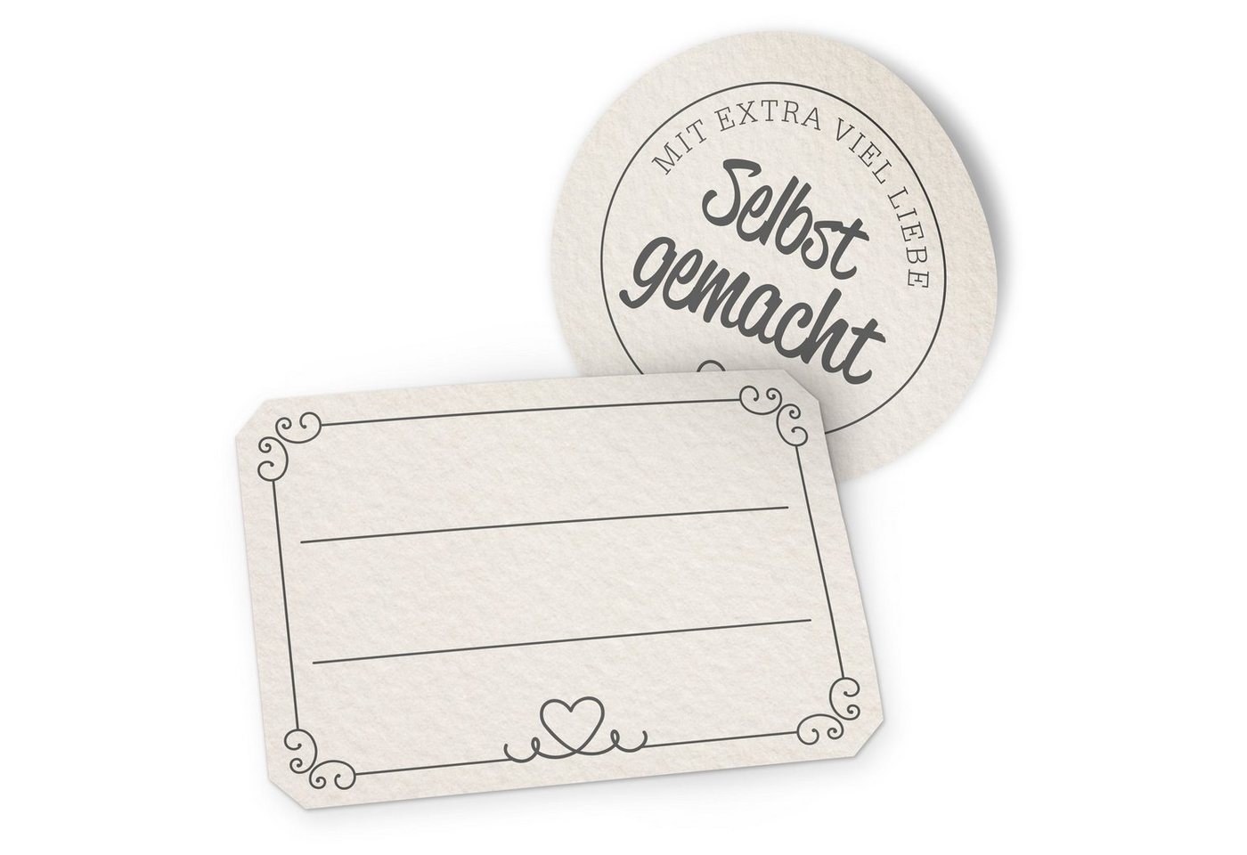itenga Aufkleber itenga Marmeladensticker 10erSet Aufkleber Deckel und Glas zum Beschri