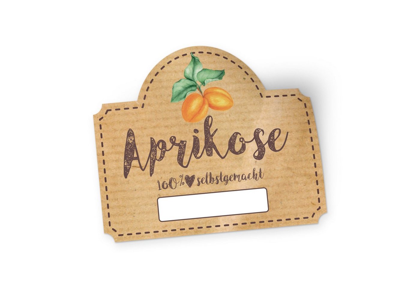 itenga Aufkleber itenga 50 x Marmeladen Etikett Aprikose 4,5x3,8cm 100% selbstgemacht S Bild 2