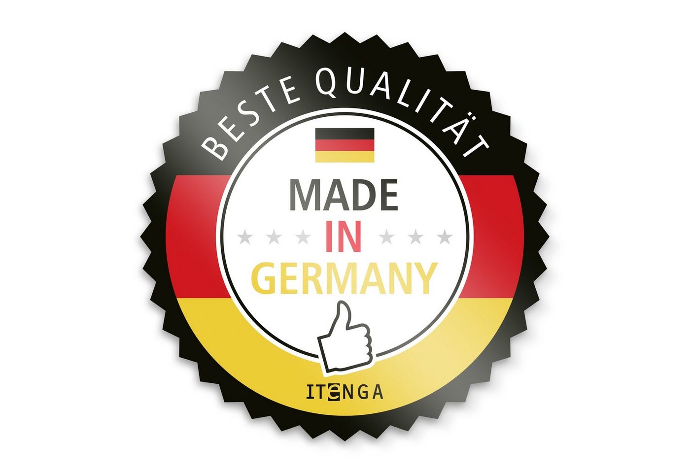 itenga Aufkleber Itenga 50 x Marmeladenetikett "100% selbstgemacht" Sticker rechteckig