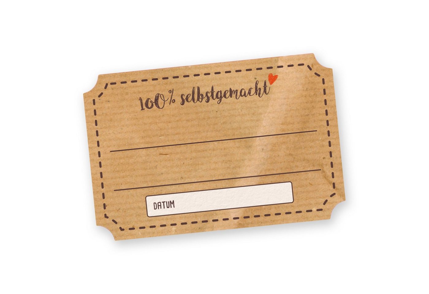 itenga Aufkleber Itenga 50 x Marmeladenetikett "100% selbstgemacht" Sticker rechteckig Bild 2