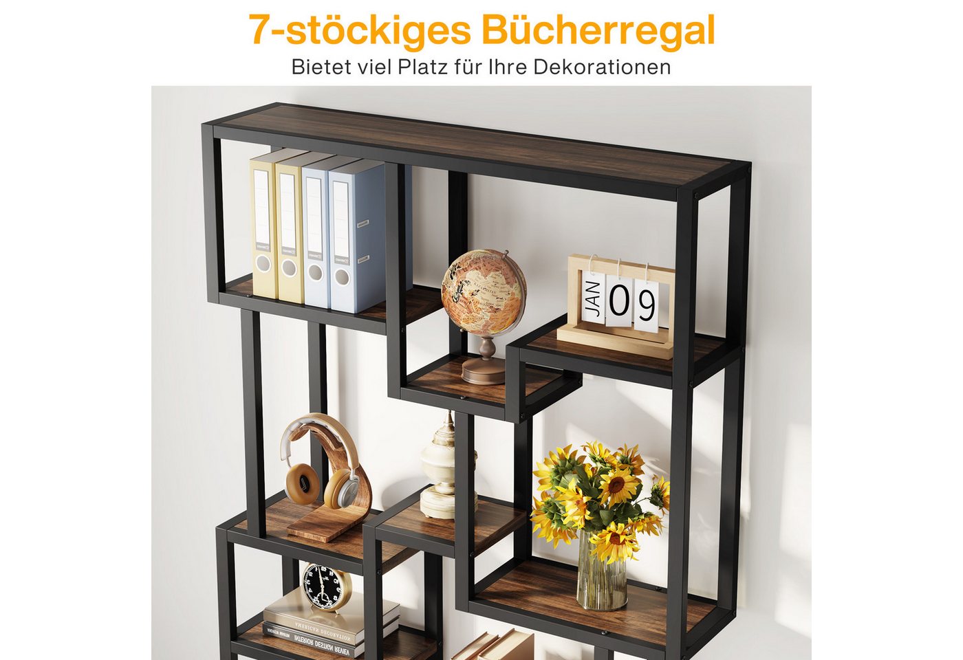 Tribesigns Bücherregal 7-stufiges Bücherregal Bild 3