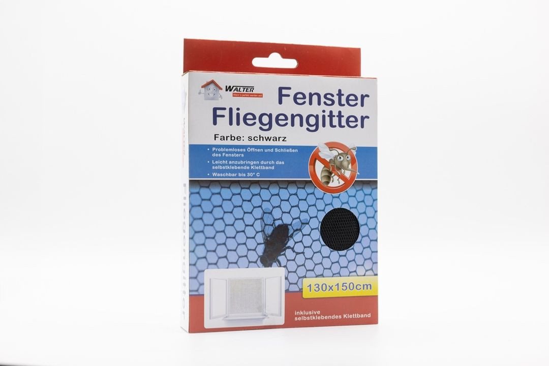 laro Fliegengitter-Gewebe Fenster Fliegengitter schwarz/weiß 4/8/20/40 Insekten/Pollenschutz, (4-St) Bild 2