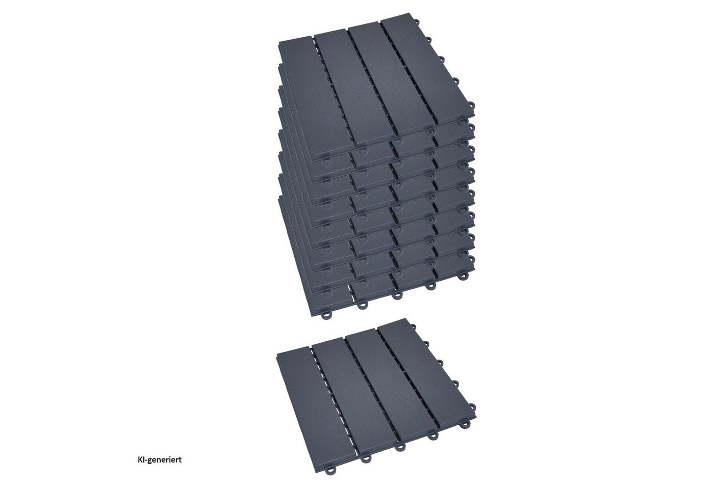 HTI-Living Outdoor-Bodenplatte Bodenplatte 9-teilig Nessa Klick, Set, 9-St., 9 Bodenplatten, Terrassenplatte Gehwegplatte Bild 2