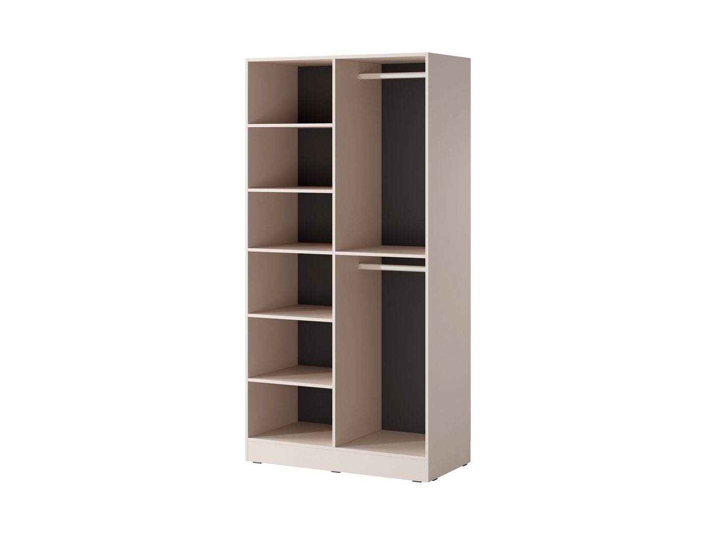 MOEBLO Drehtürenschrank MINEWRA NOVA (Kleiderschrank 2/4 türig Schrank Garderobe, Schlafzimmer, Drehtürenschrank, Falttürenschrank, Schrank mit Einlegeböden und Kleiderstange) (BxHxT):101/202x200x49 cm Bild 2