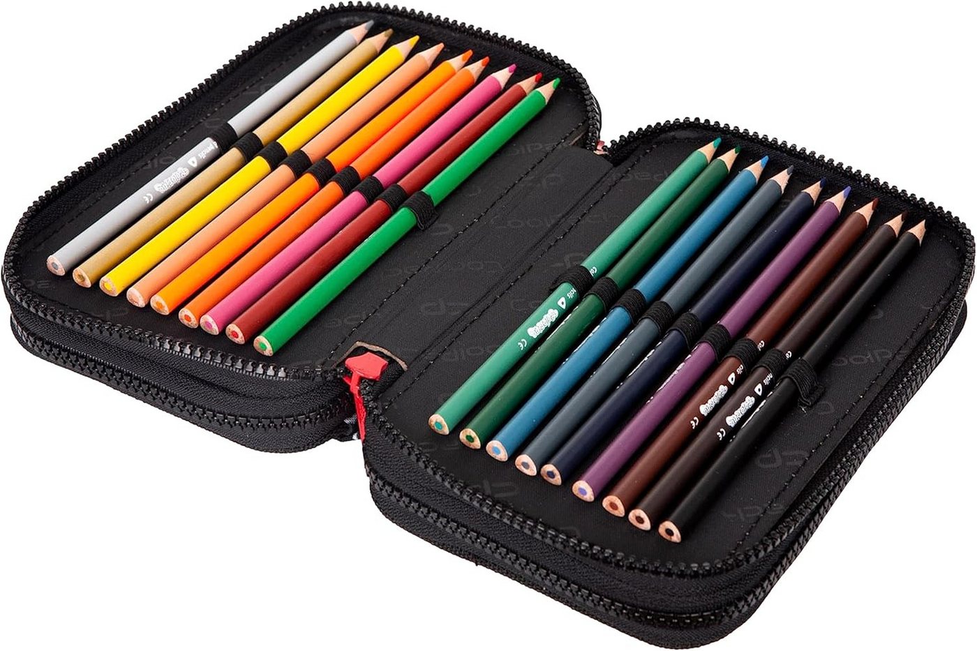 GOLDKIDS Federmäppchen Federtasche 3-fache Federmappe Bear 46-teilig, (gefüllte Schüleretui Stifte und, 1-tlg., Pinsel inkl. Aufgabenheft Federbox Etui), Stiftetasche Schlamper-Etui Schul-Etui Bild 3