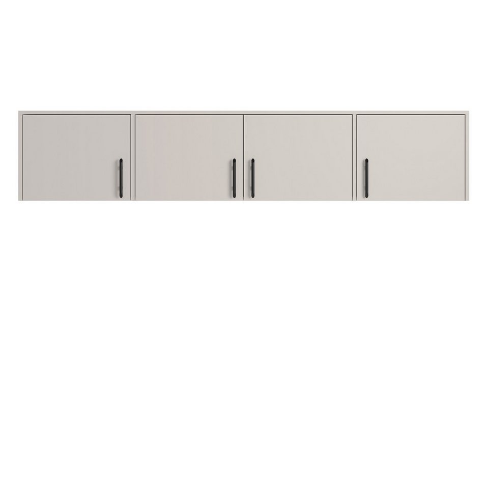 Marmex Möbel Drehtürenschrank SMART 1N/C großer Kleiderschrank Mehrzweckschrank mit Schrankaufsatz (2-St) 2 Schubladen, cashmere, Kleiderstangen, Stauraum Bild 2