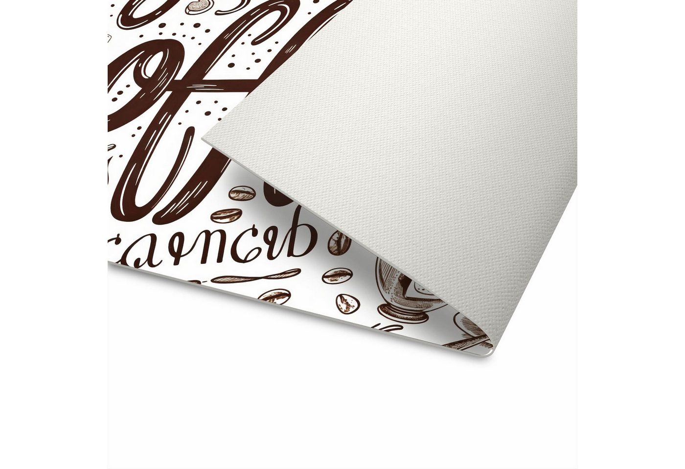 Primedeco Teppich Küchenteppich Kaffee Illustration PVC rutschfest abwaschbar Läufer, Rechteckig, Höhe: 3 mm, Pflegeleicht & Wasserabweisend Bild 2