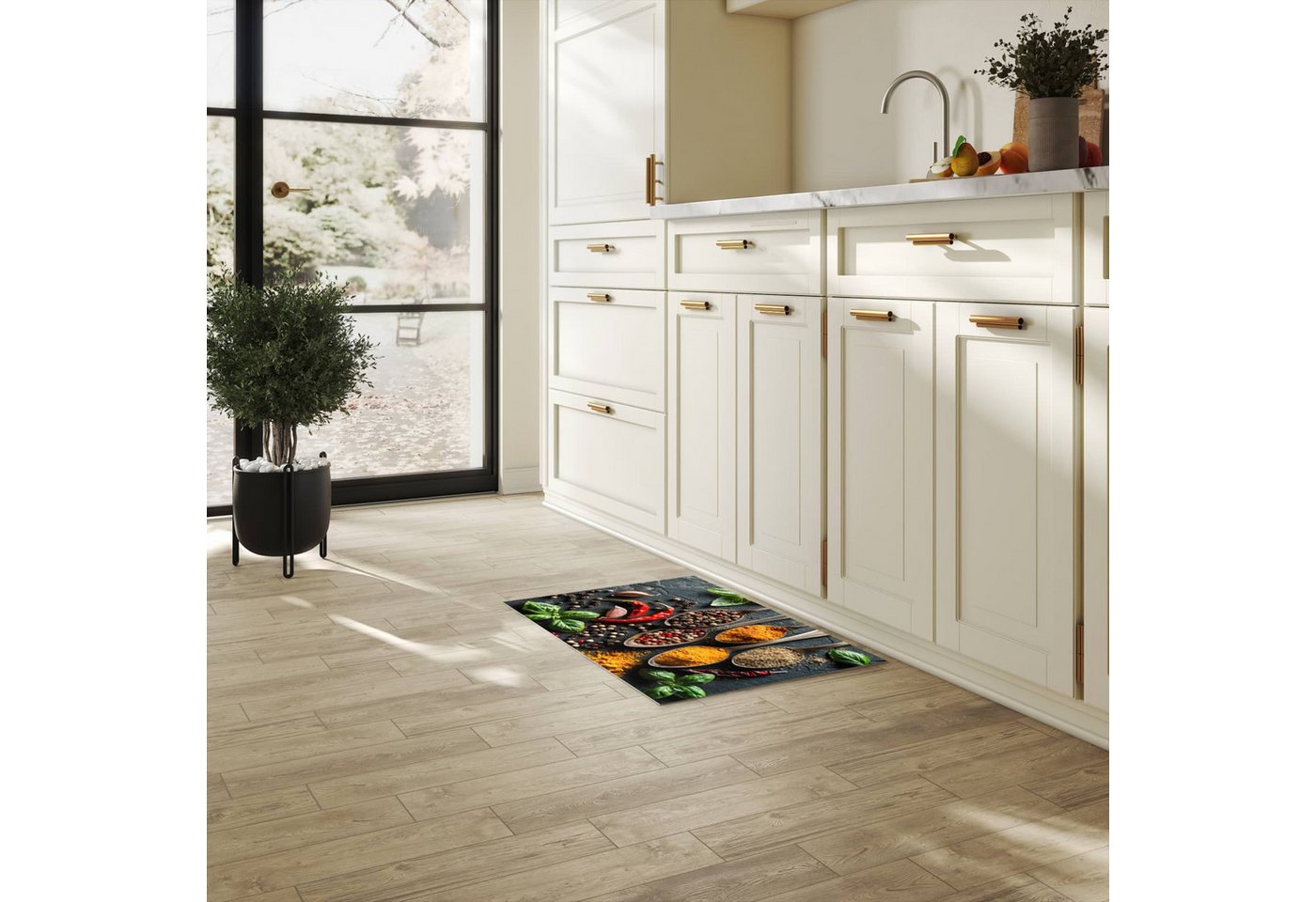 Primedeco Teppich Küchenteppich Küchengewürze PVC rutschfest abwaschbar Läufer, Rechteckig, Höhe: 3 mm, Pflegeleicht & Wasserabweisend Bild 2