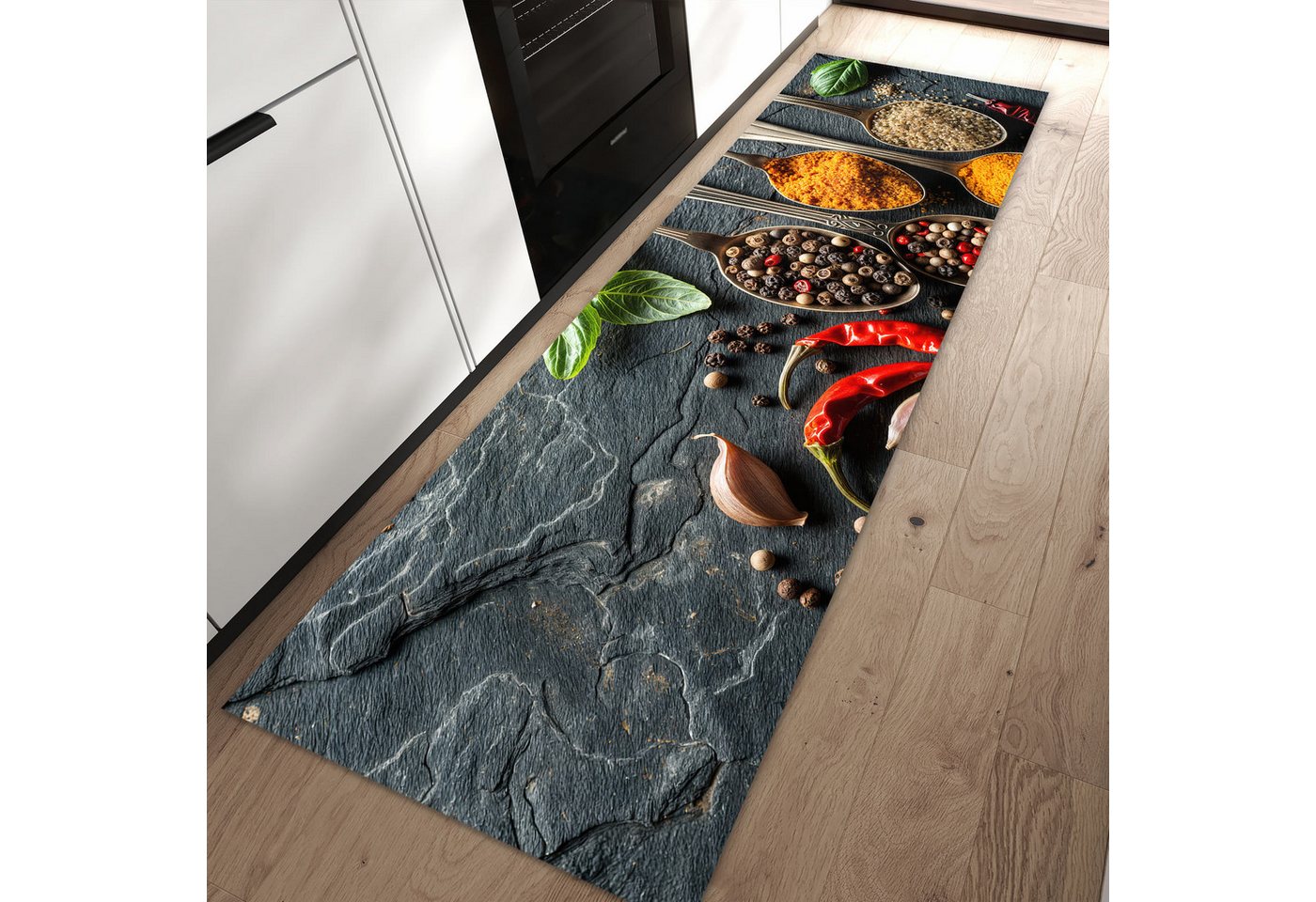 Primedeco Teppich Küchenteppich Küchengewürze PVC rutschfest abwaschbar Läufer, Rechteckig, Höhe: 3 mm, Pflegeleicht & Wasserabweisend Bild 5