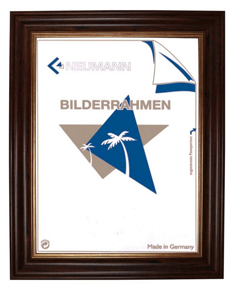 Bilderrahmen Neumann Bilderrahmen Bilderrahmen LOS ANGELES nußbaum mit goldener Innenkante Bild 2