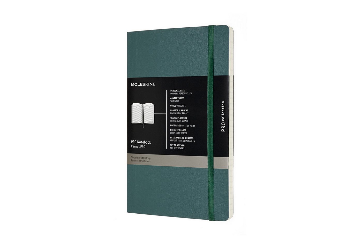 MOLESKINE Notizbuch, Professionel - Weicher Einband - Groß (13x21) - Soft Cover - Waldgrün Bild 4
