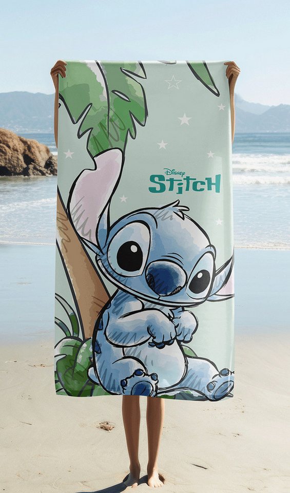 Lilo & Stitch Strandtuch Stripes 100 % Polyester 70 x 140 cm für Bad Strand und Reise Bild 2