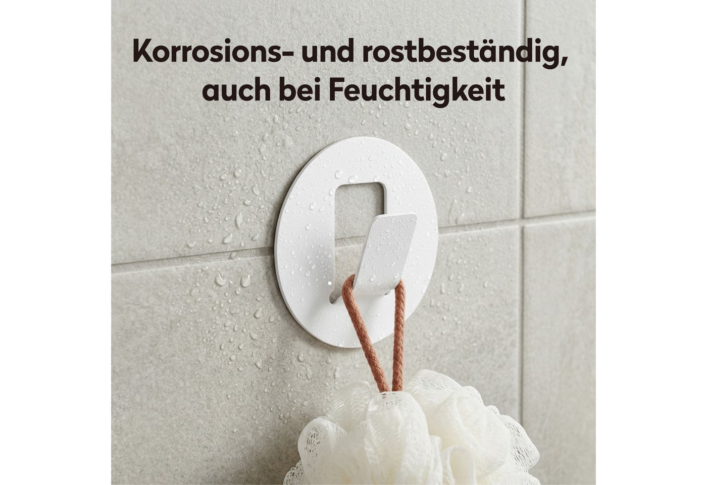 doporro Wandhaken Klebehaken Wandhaken ohne Bohren 4 Stück rund Stalo-16, Ohne Bohren Bild 5