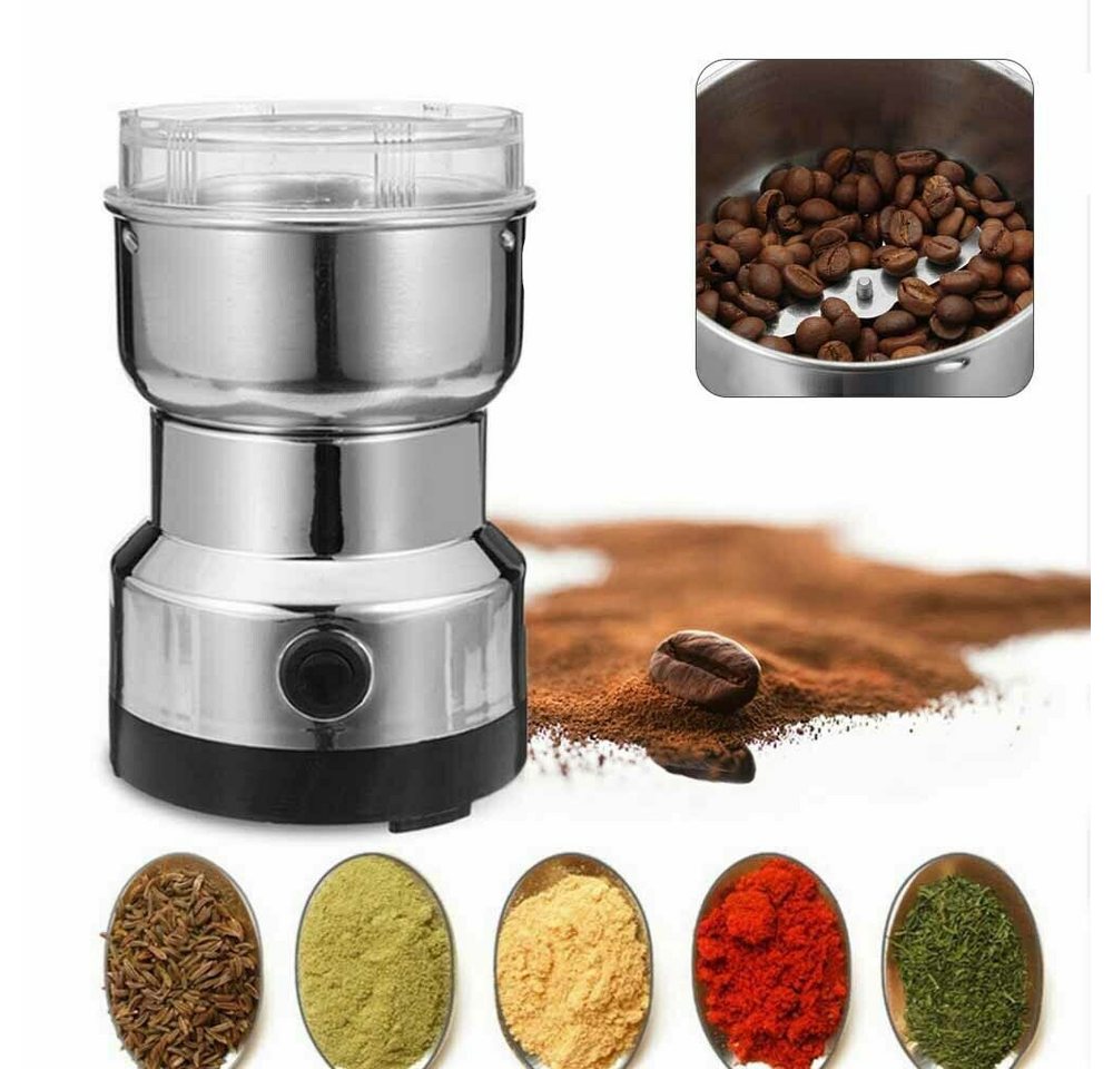 ibettertec Getreidemühle Kaffeemühle Multifunktionale Getreidemühle für den Hausgebrauch Netzkabel, Edelstahlklingen, transparenter Deckel, Ein-Knopf-Bedienung Bild 4