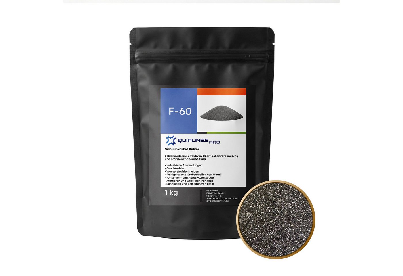 EXIM Welt GmbH Schleifscheibe Siliciumkarbid Pulver 1 kg Silizium Carbid Schleifpulver Schleifmittel Bild 2