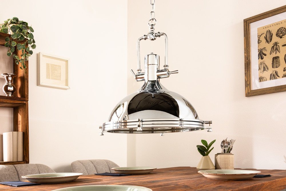 riess-ambiente Hängeleuchte INDUSTRIAL 45cm silber, ohne Leuchtmittel, Wohnzimmer · Metall · Esszimmer · Industrial Bild 2